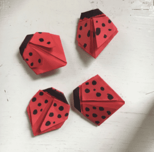 Origami ladybugs