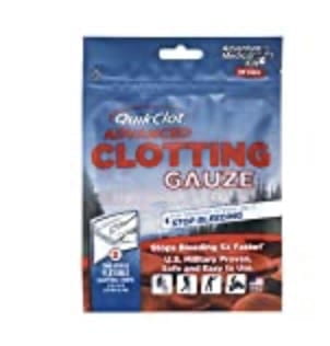 QuikClot Advanced Clotting Gauze - 3 x 24 in (2 Strips)