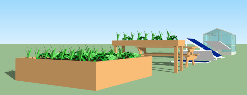 3D fauna in planter box