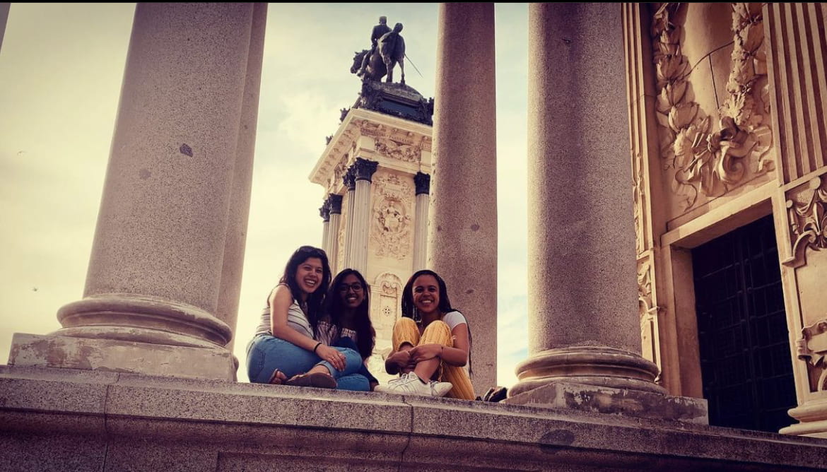 Zina and friends in Spain