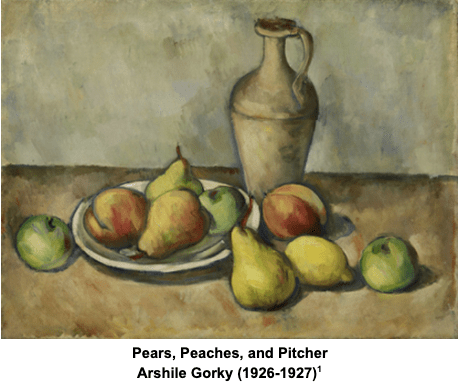 painting of fruit and pitcher