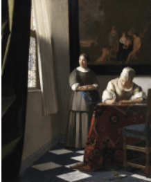 Vermeer painting of two women