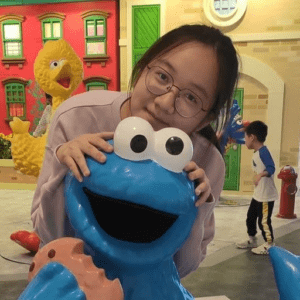 Me with cookie monster