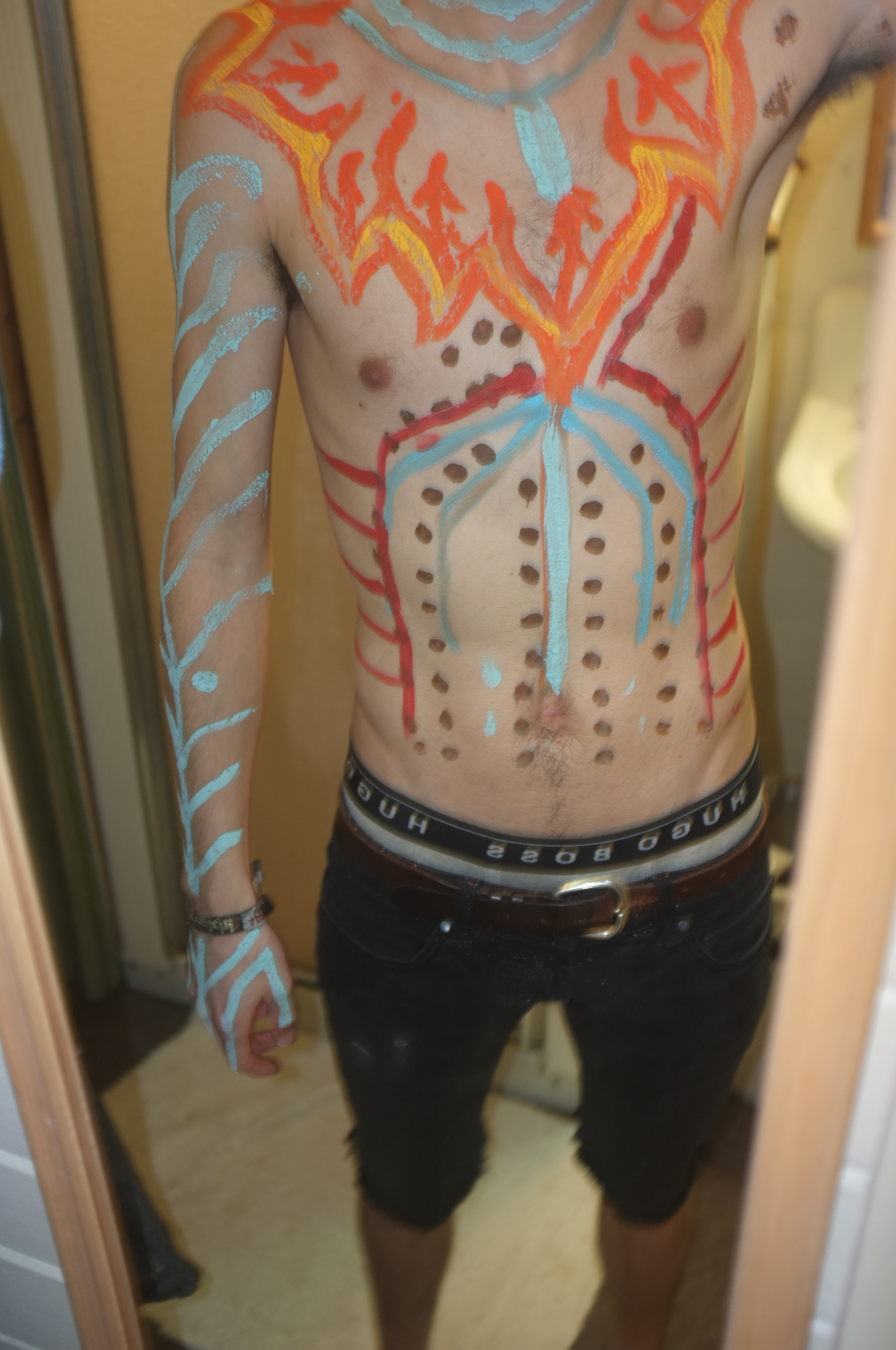 Selfie#7: Tribal paint (1/15/14)